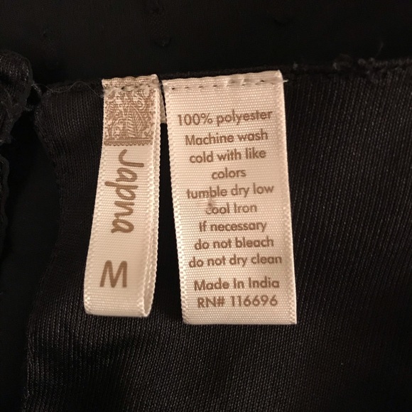 Black Swiss Dot Long Sleeved Dress - Picture 7 of 7